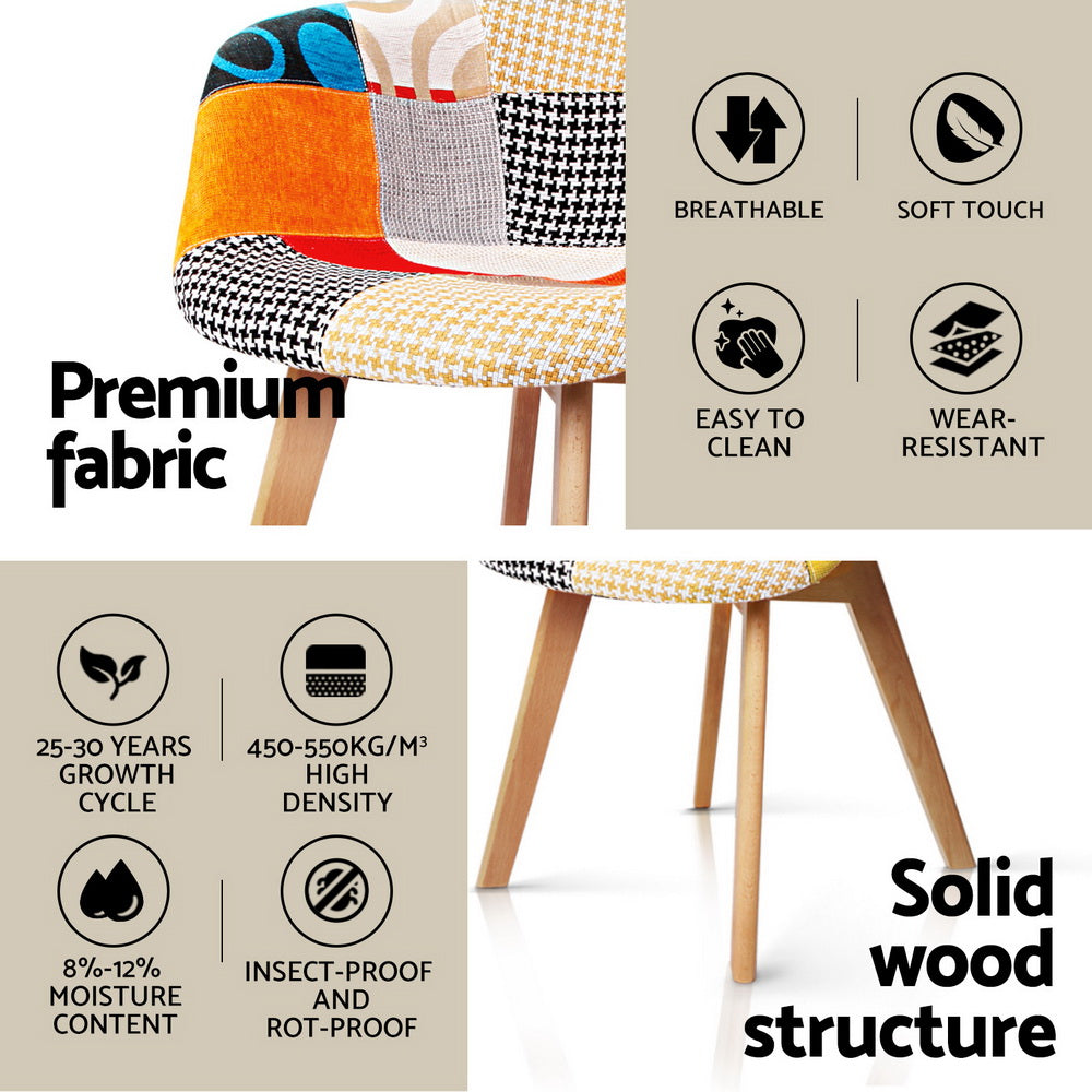 1 Artiss Dining Table and 4 Chairs Set DSW White