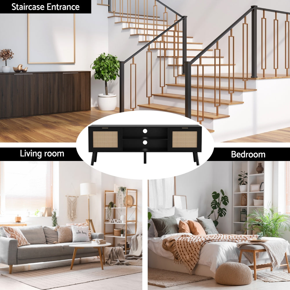 Artiss TV Unit 150cm Storage Cabinet Black