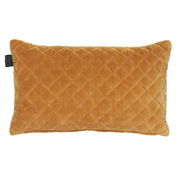 Equire Filled Cotton Ochre Cushion by Bedding House