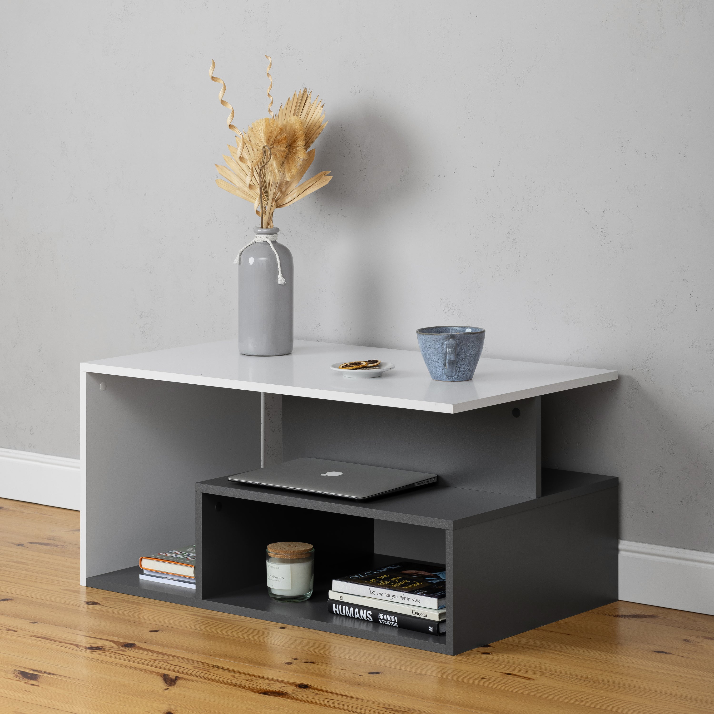 VALENCIA COFFEE TABLE - OAK/GHITE