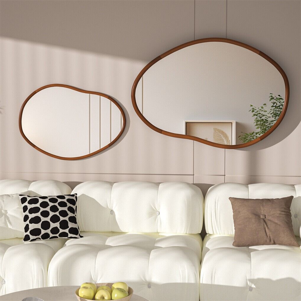 Small Art Deco Asymmetrical Wall Mirror 56x82cm