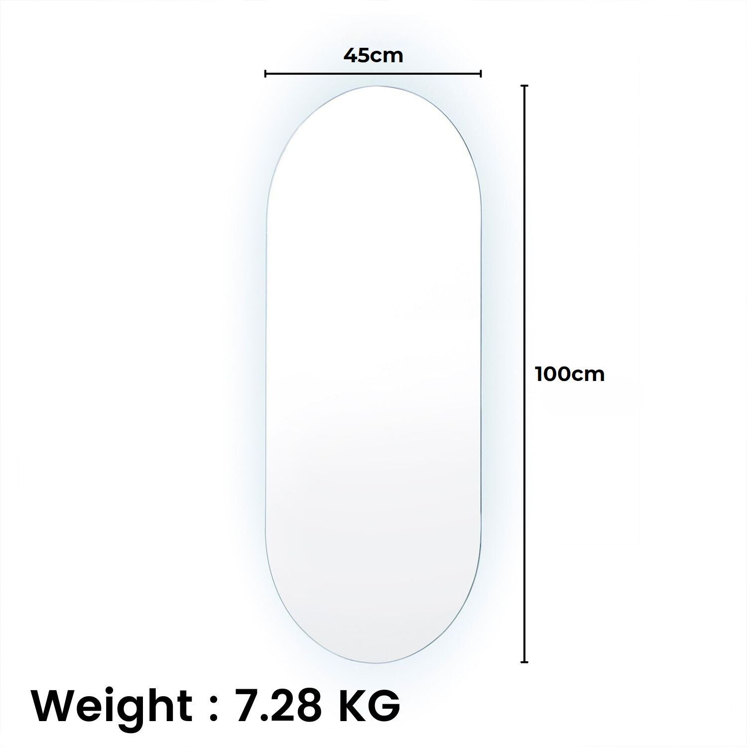 GOMINIMO LED Mirror 1000mm Oval