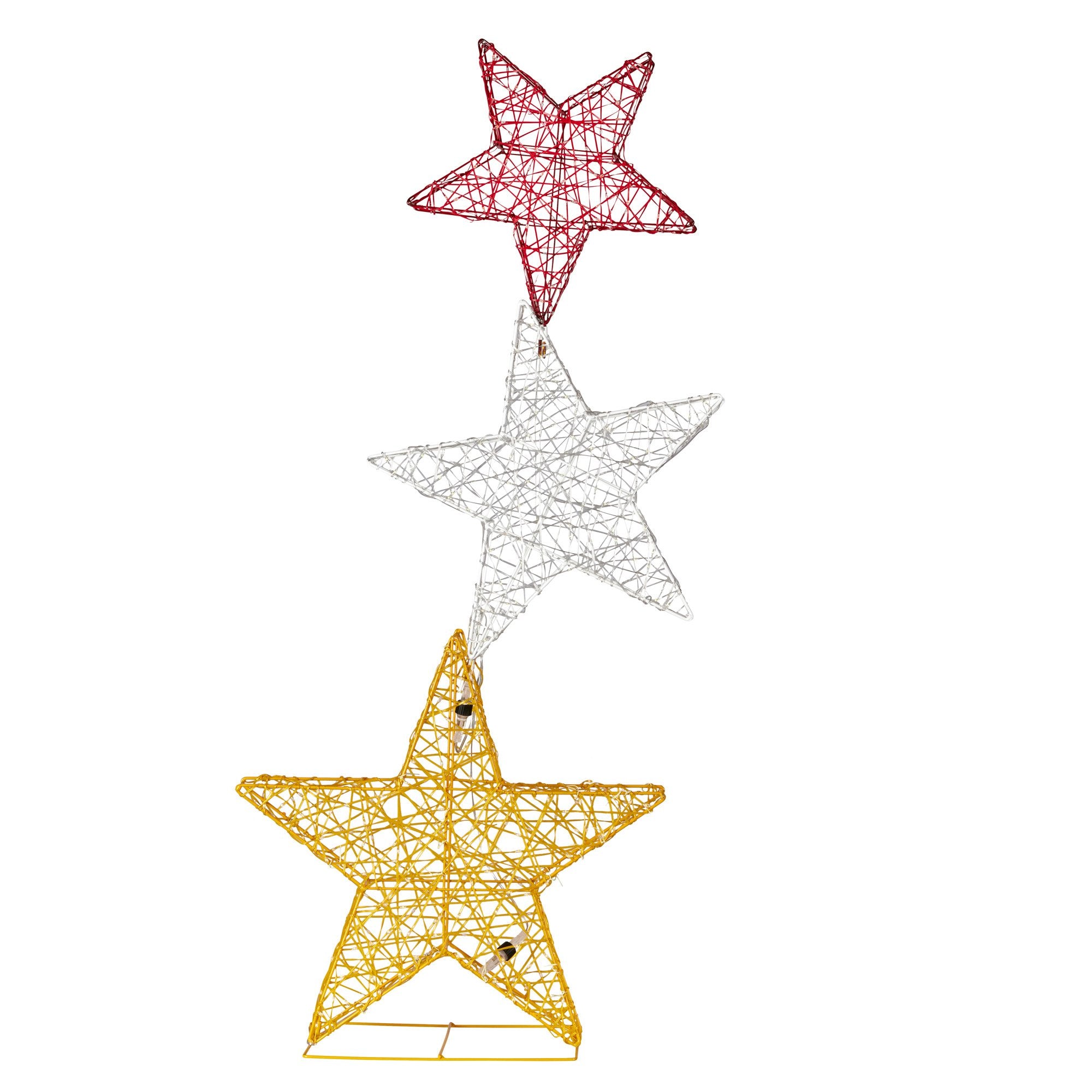 Christabelle 120cm Triple Star Christmas Display with Lights