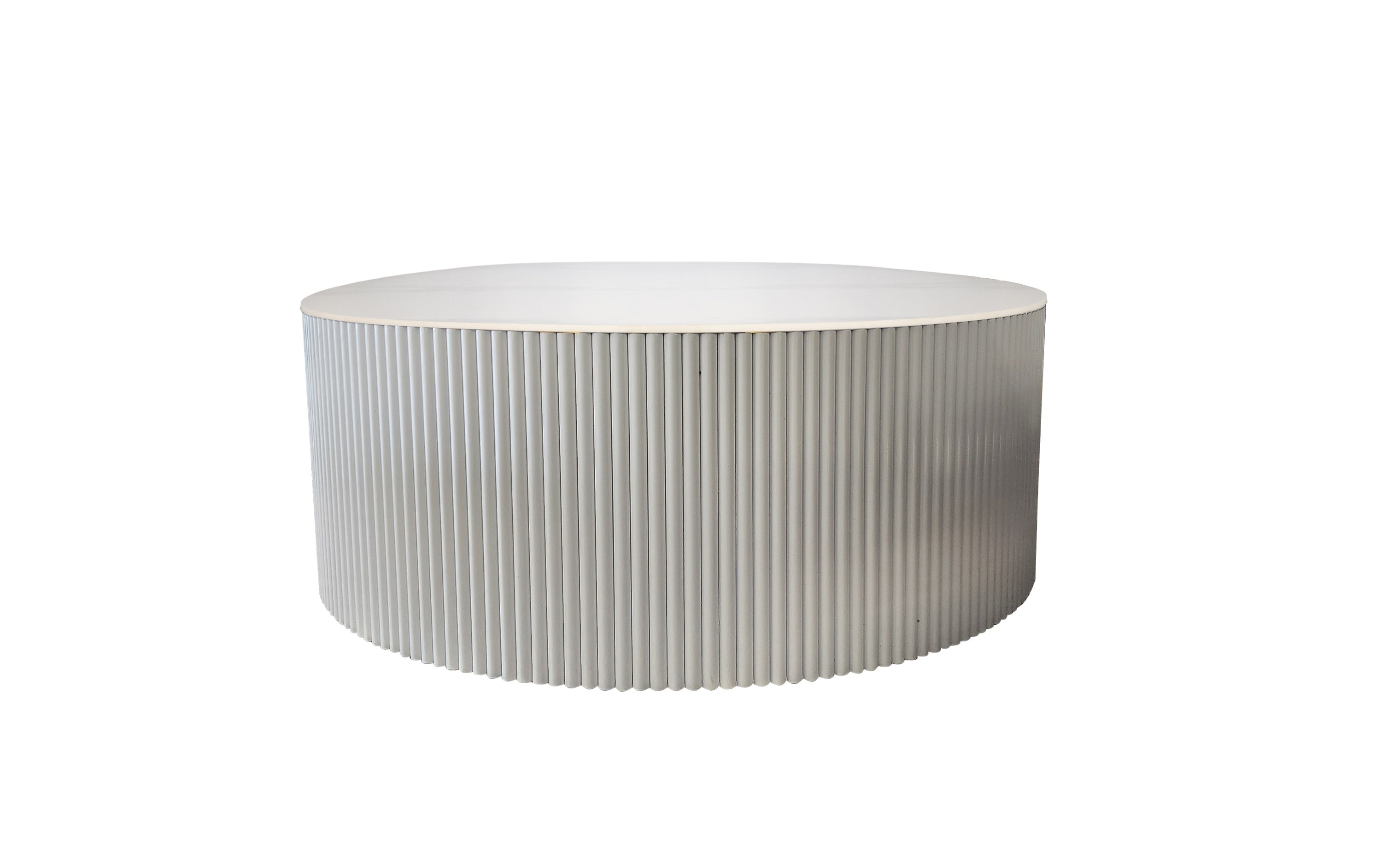 Ripple White Coffee Table - White Marble