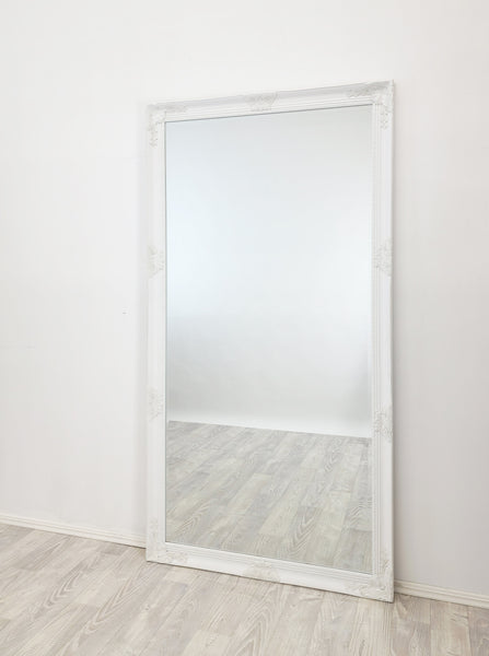 French Provincial Ornate Mirror - WHITE - X Large 100cm x 190cm