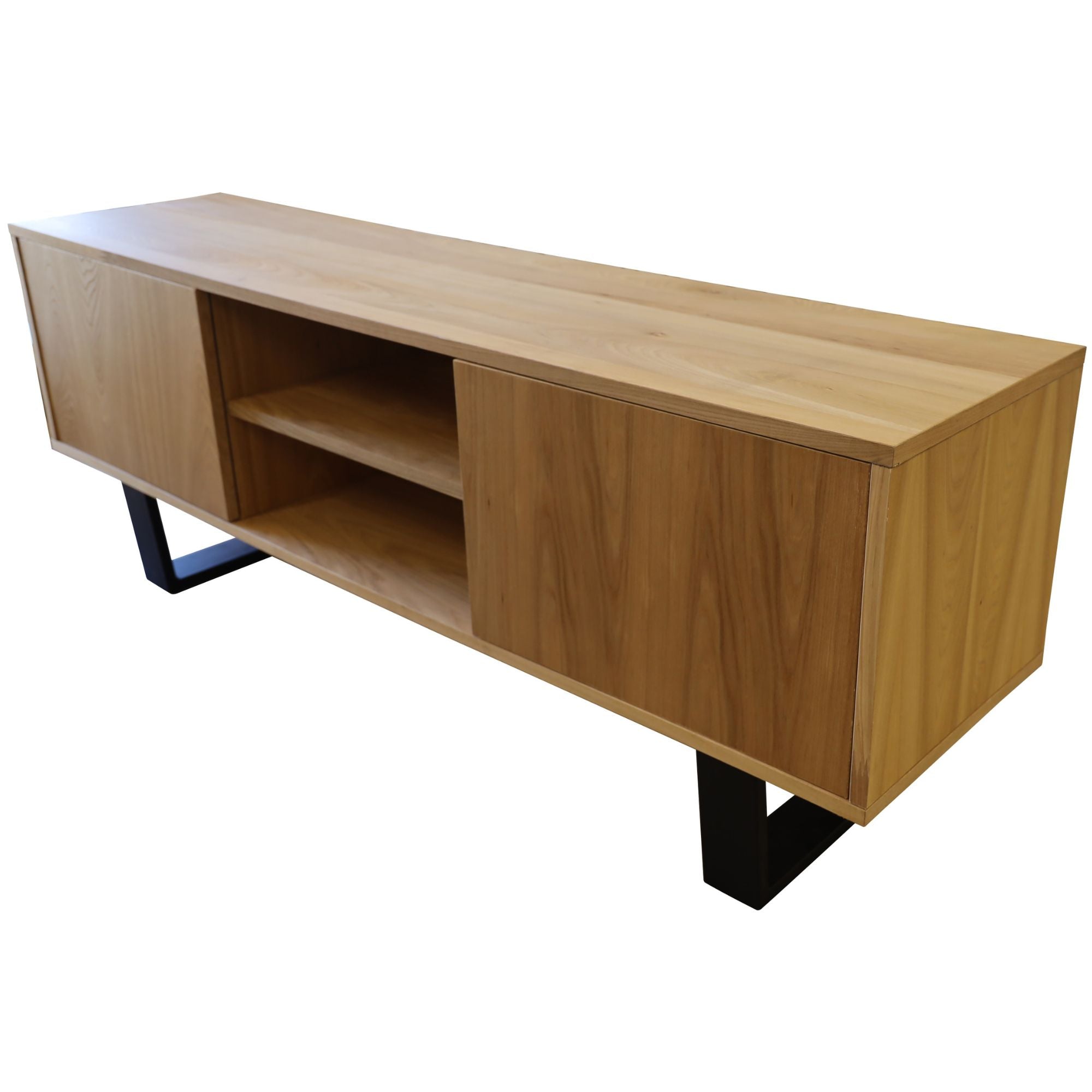 Petunia ETU Entertainment TV Unit 160cm Elm Timber Wood 2 Door - Natural