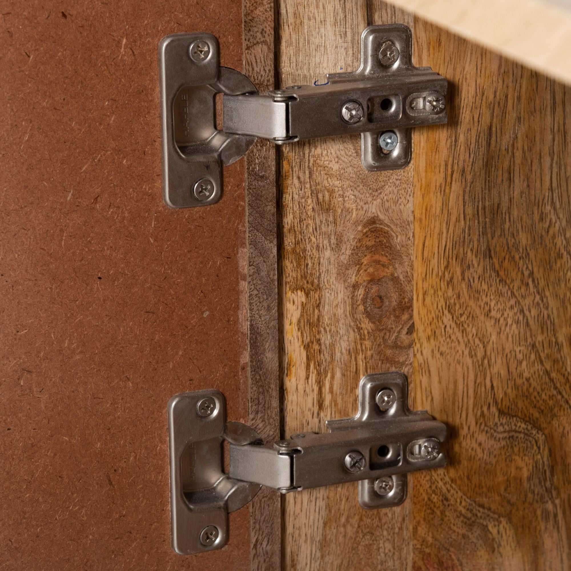 Olearia ETU Entertainment TV Unit 150cm Solid Mango Wood Rattan 2 Door Natural