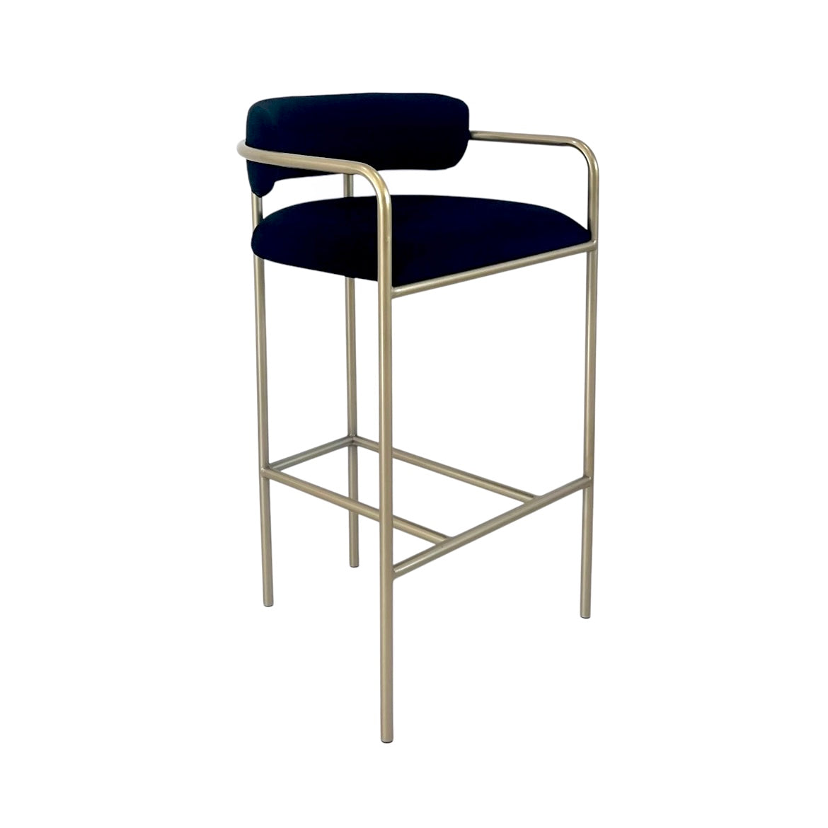 Interior Ave - Allegra Black Velvet Kitchen Bar Stool