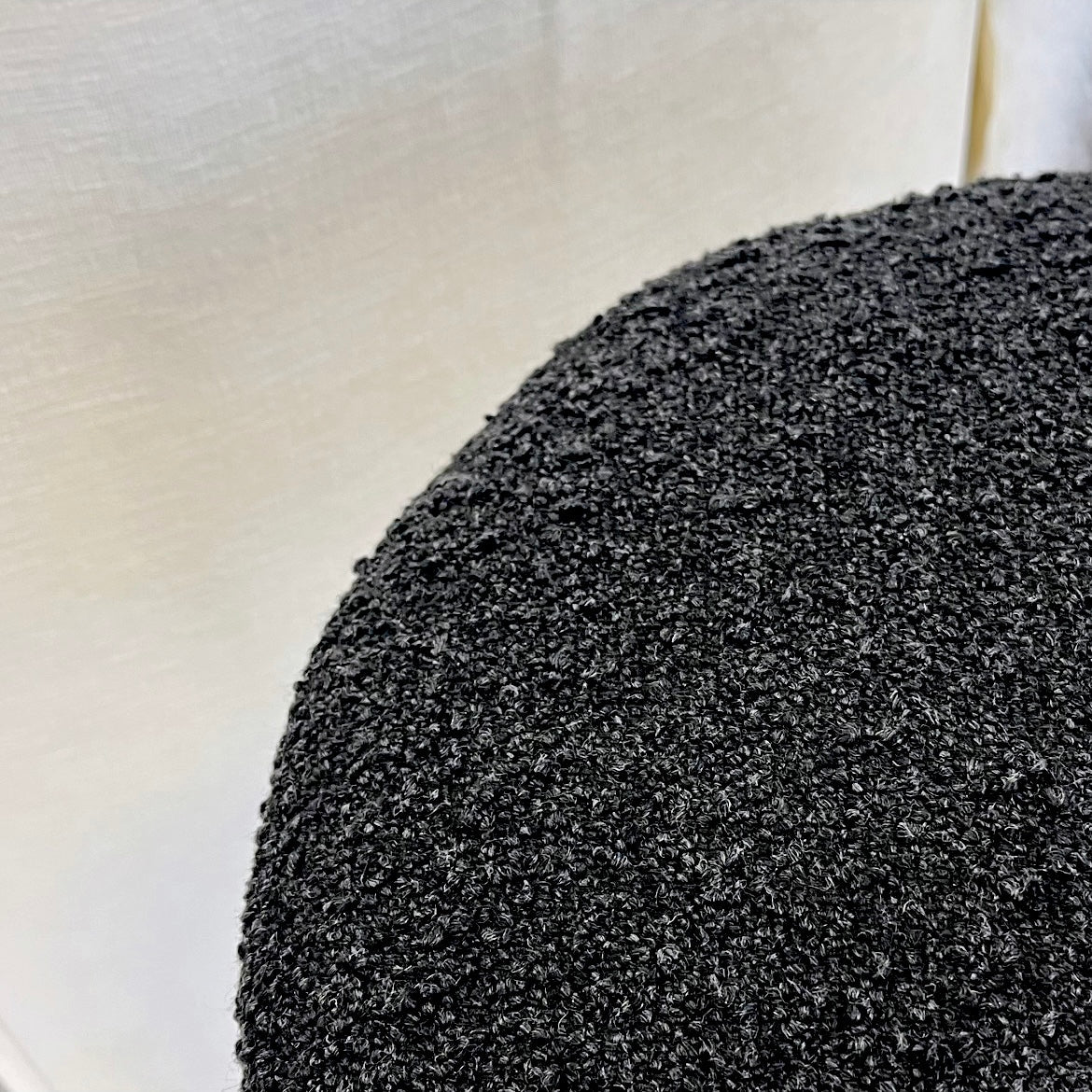 Interior Ave - Royale Black Boucle Kitchen Bar Stool