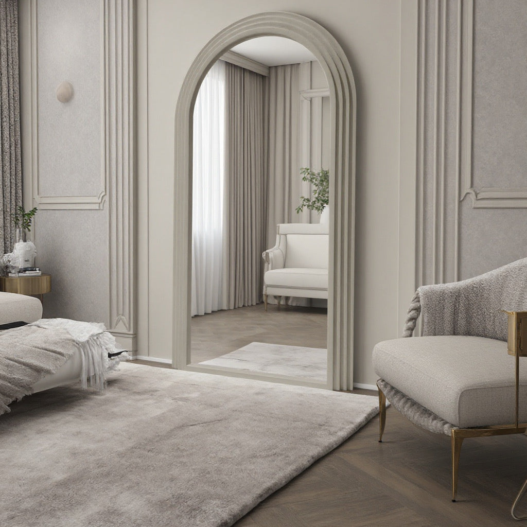 Interior Ave - Sierra Arched Step Mirror – Signature Sculptural Concrete Statement Piece