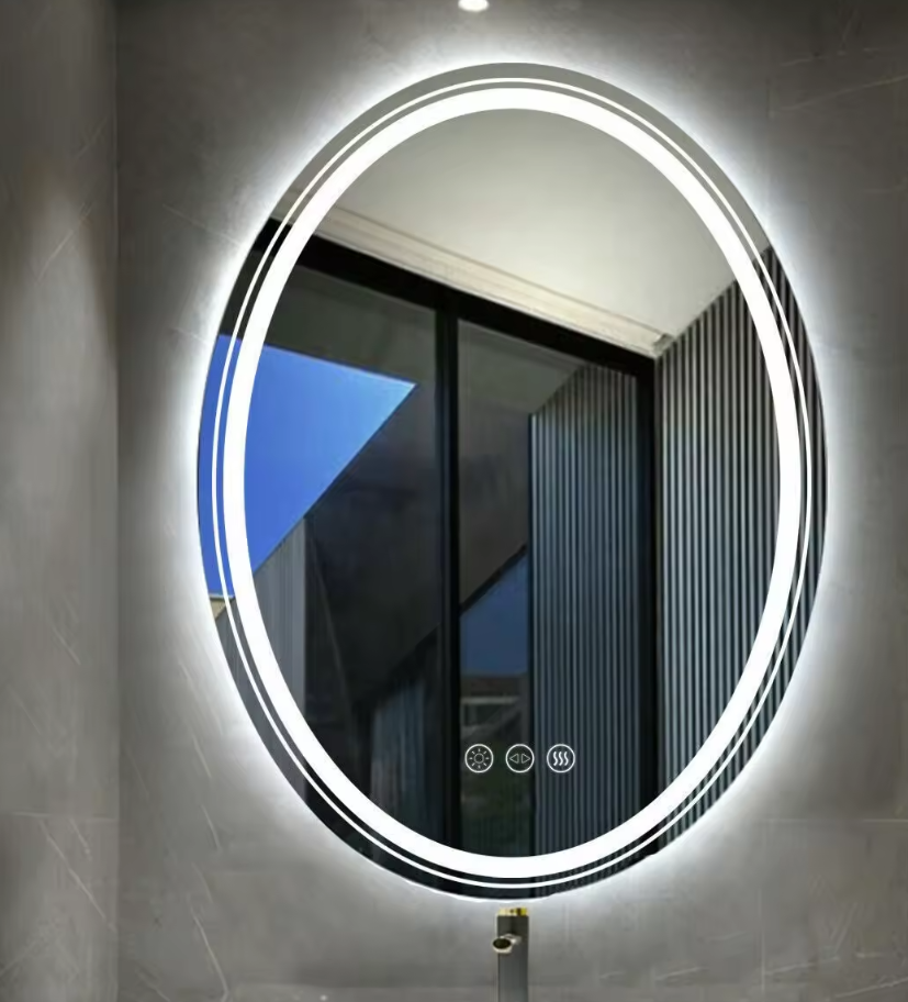 Interior Ave - 50 x 70cm Oval Frameless LED Bathroom Mirror