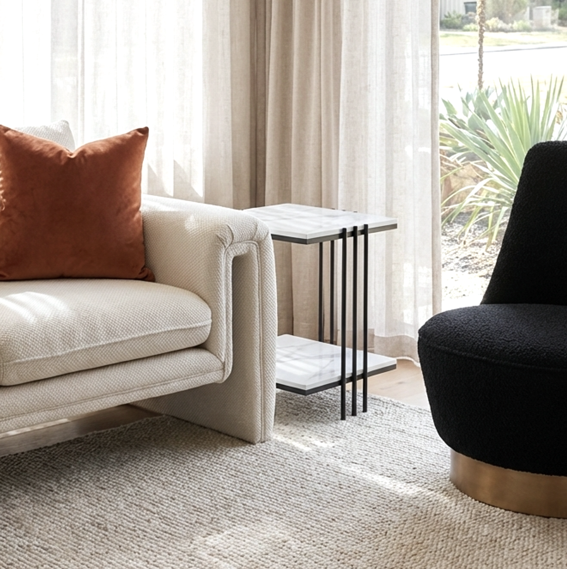 Interior Ave - Milano Black Square Side Table