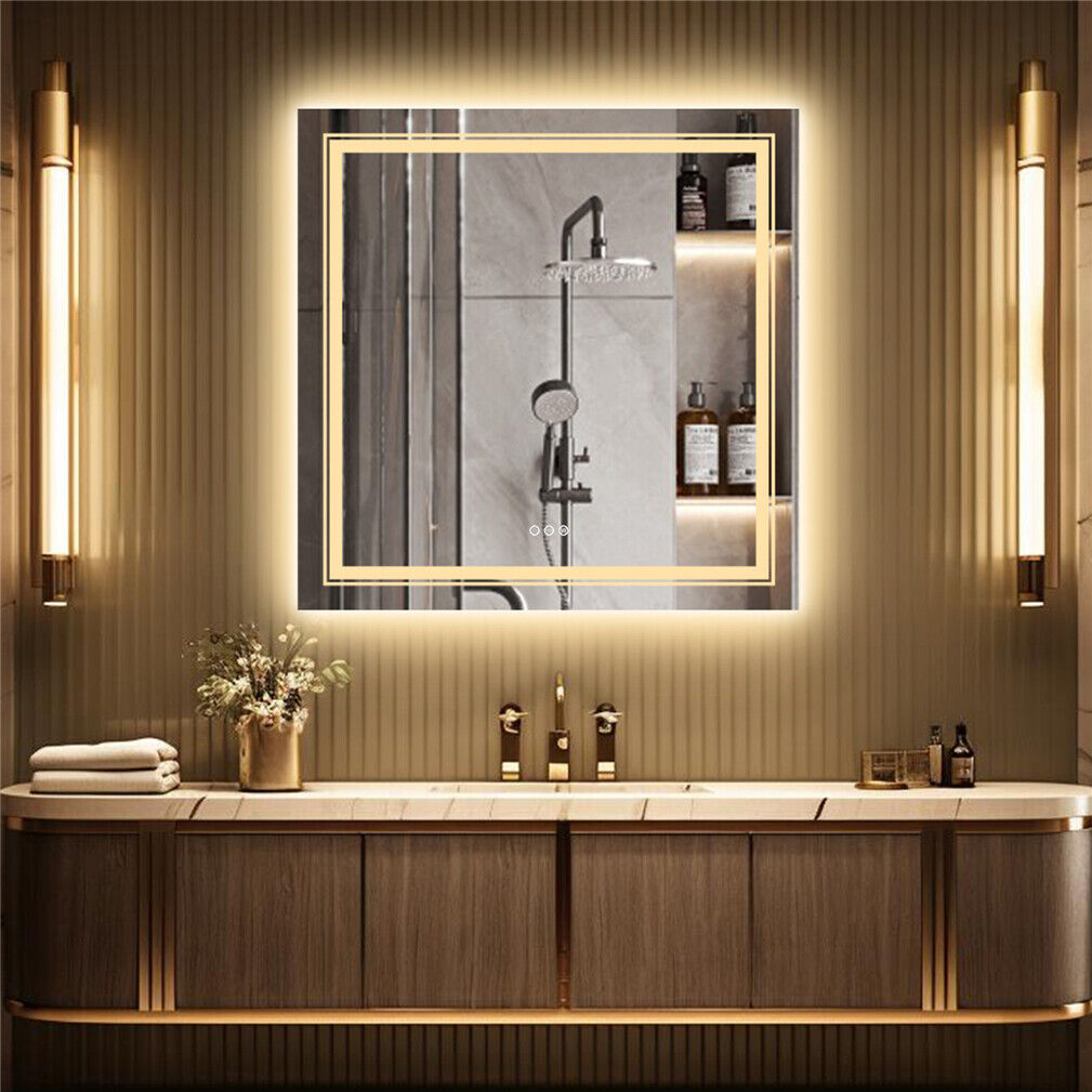 Interior Ave - 80 x 80cm Square Frameless LED Bathroom Mirror