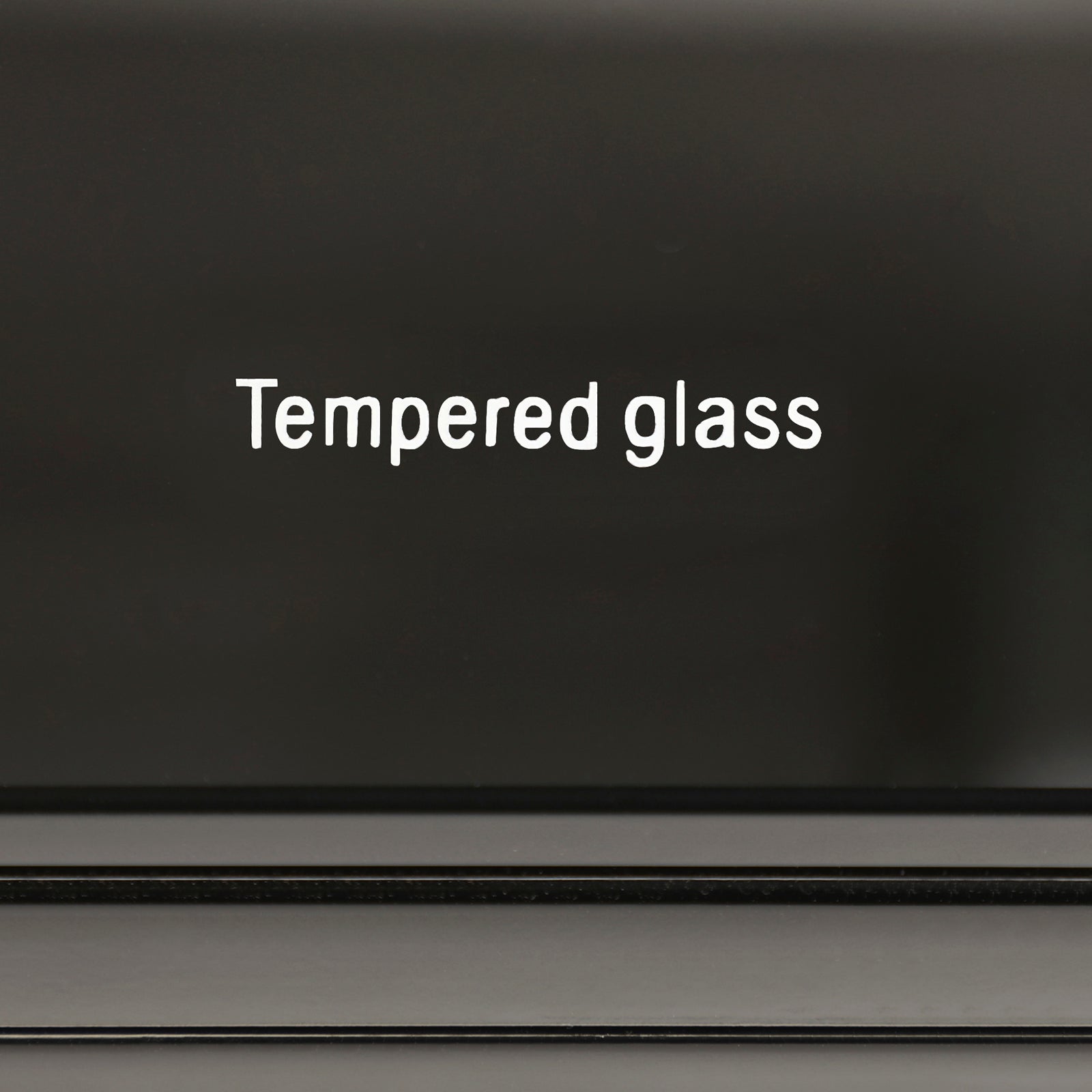 TV Cabinet with 3 Storage Drawers Extendable With Glossy MDF Entertainment Unit in Black Color