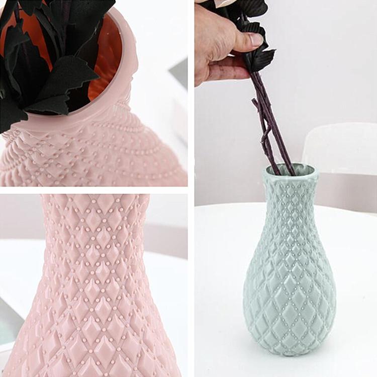 Hydroponic Plastic Vase for Dry and Wet Flower Arrangements - Desktop Furnishings - Milk White