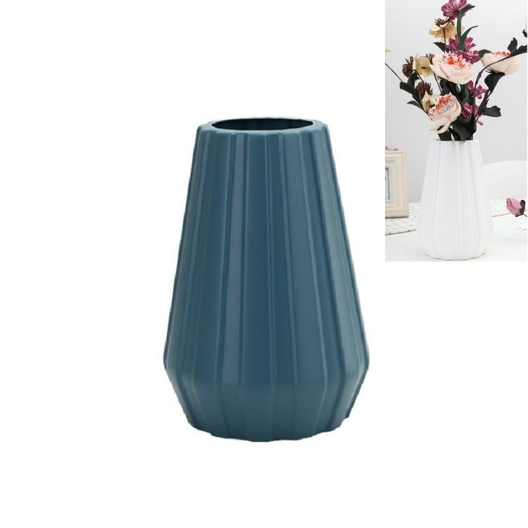 2-piece Plastic Vase for Creative Flower Arrangements - Milk White