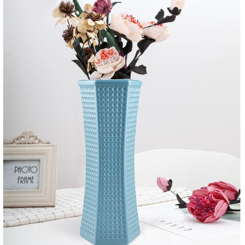 Versatile Plastic Vase for Creative Wet and Dry Flower Arrangements - Pink