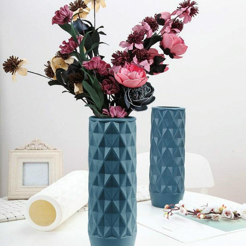 Creative Plastic Vase for Home Decoration - Flower Arrangement Container - Pink
