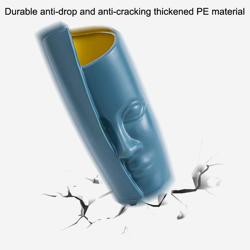 Thickened Drop-proof Vase with Dried Flower Ornaments - Sea Blue