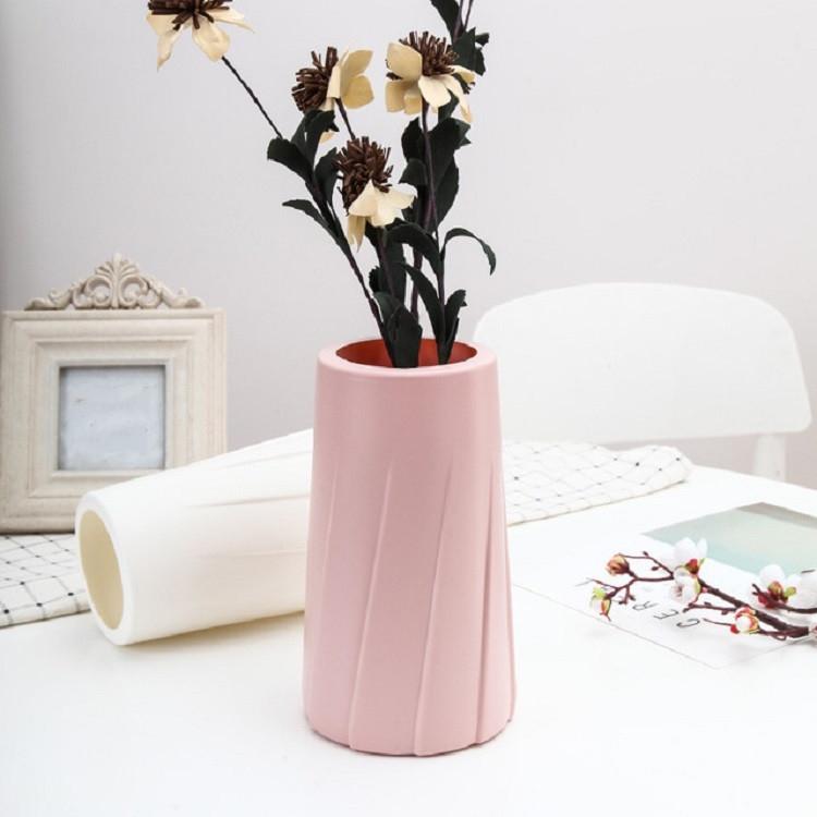 Creative Plastic Vase for Modern Decor - Simple Design - Milk White