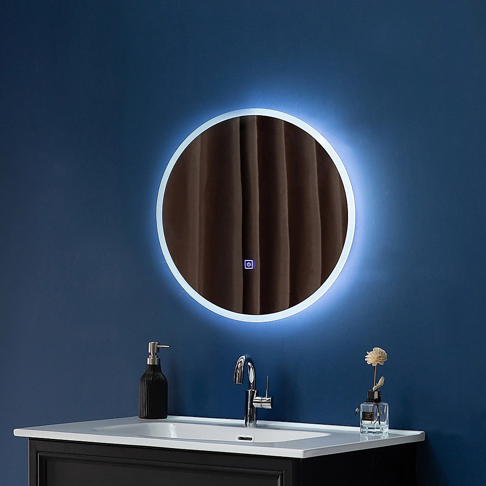 80cm LED Wall Mirror Bathroom Mirrors Light Decor Round