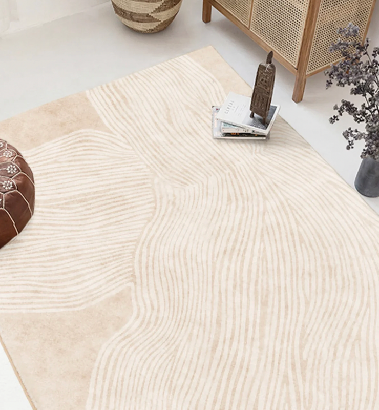 Wabi-Sabi style- white Imitation Cashmere Rug 200cm*300cm