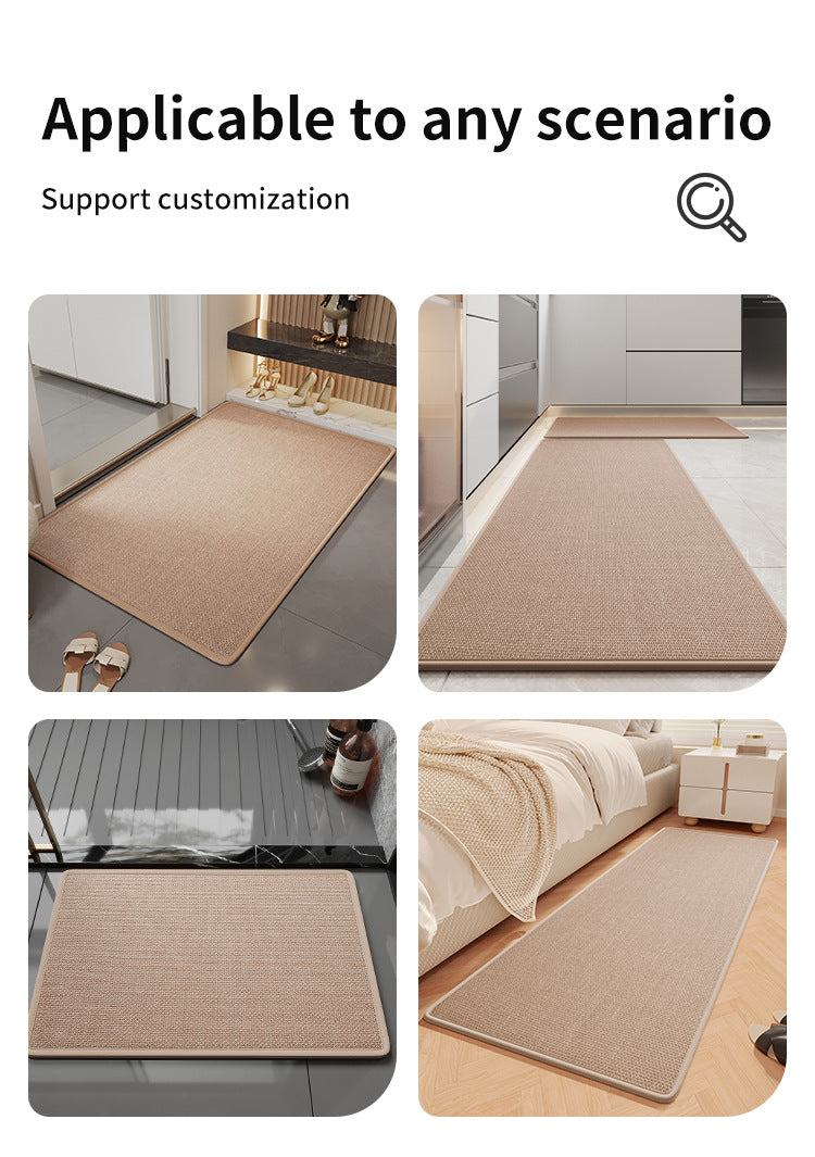 Red Quick Dry Bathroom Rug - Non-Slip PVC Foam, Super Absorbent, 40x60cm
