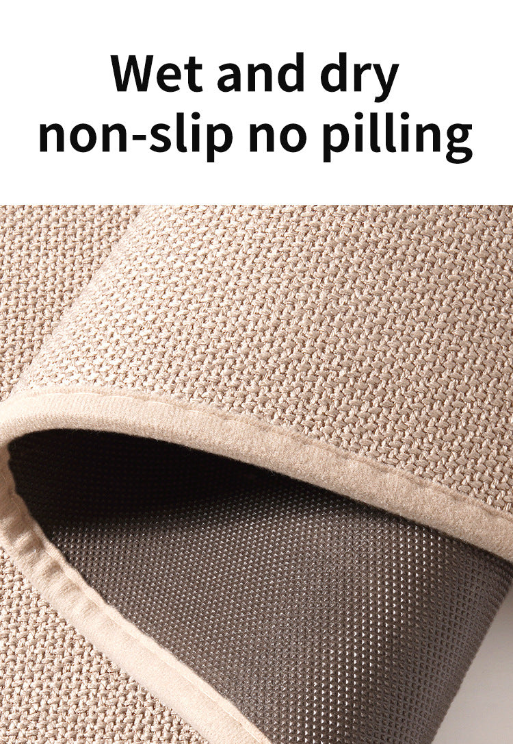 Red Quick Dry Bathroom Rug - Non-Slip PVC Foam, Super Absorbent, 50x80cm