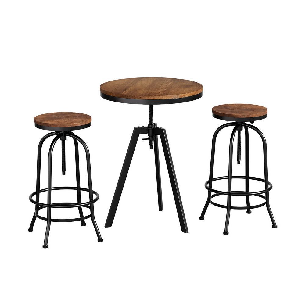 Artiss Bar Table Stools Set Dining Desk Industrial Kitchen Chairs Cafe Pub