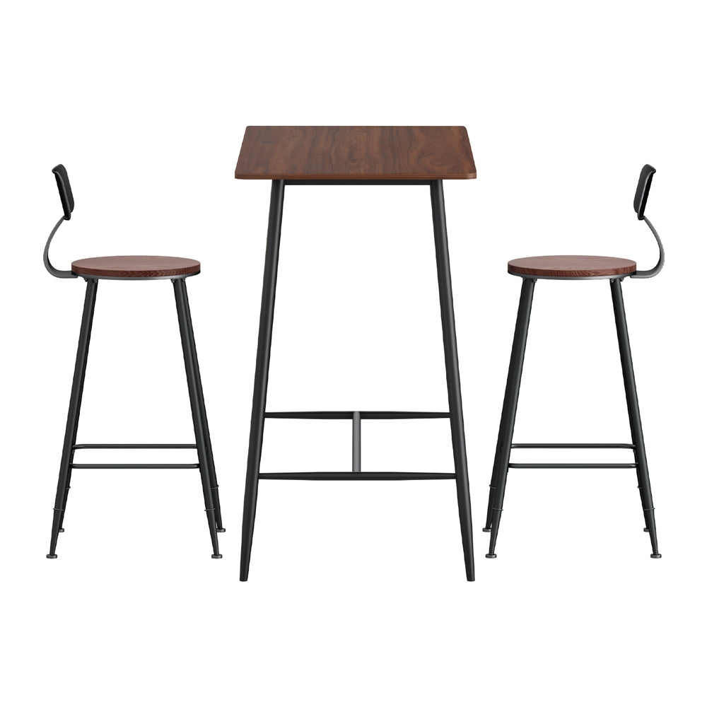Artiss Bar Table and Stools Set Dining Desk Kitchen Chairs Cafe Pub