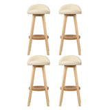 Artiss 4x Bar Stools Padded Leather Wooden Beige