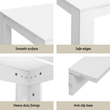 1 Artiss Dining Table and 4 Chairs Set Rectangle White