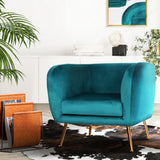Artiss Armchair Lounge Sofa Arm Chair Accent Chairs Armchairs Couch Velvet Green