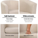 Artiss Armchair Tub Chair Beige Abby