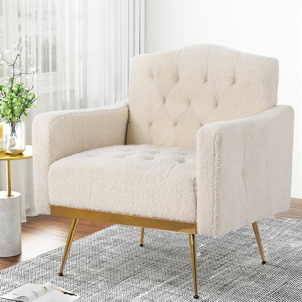Artiss Armchair Boucle Beige Nicole