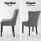 Artiss Dining Chairs Set of 4 Velvet French Provincial Grey