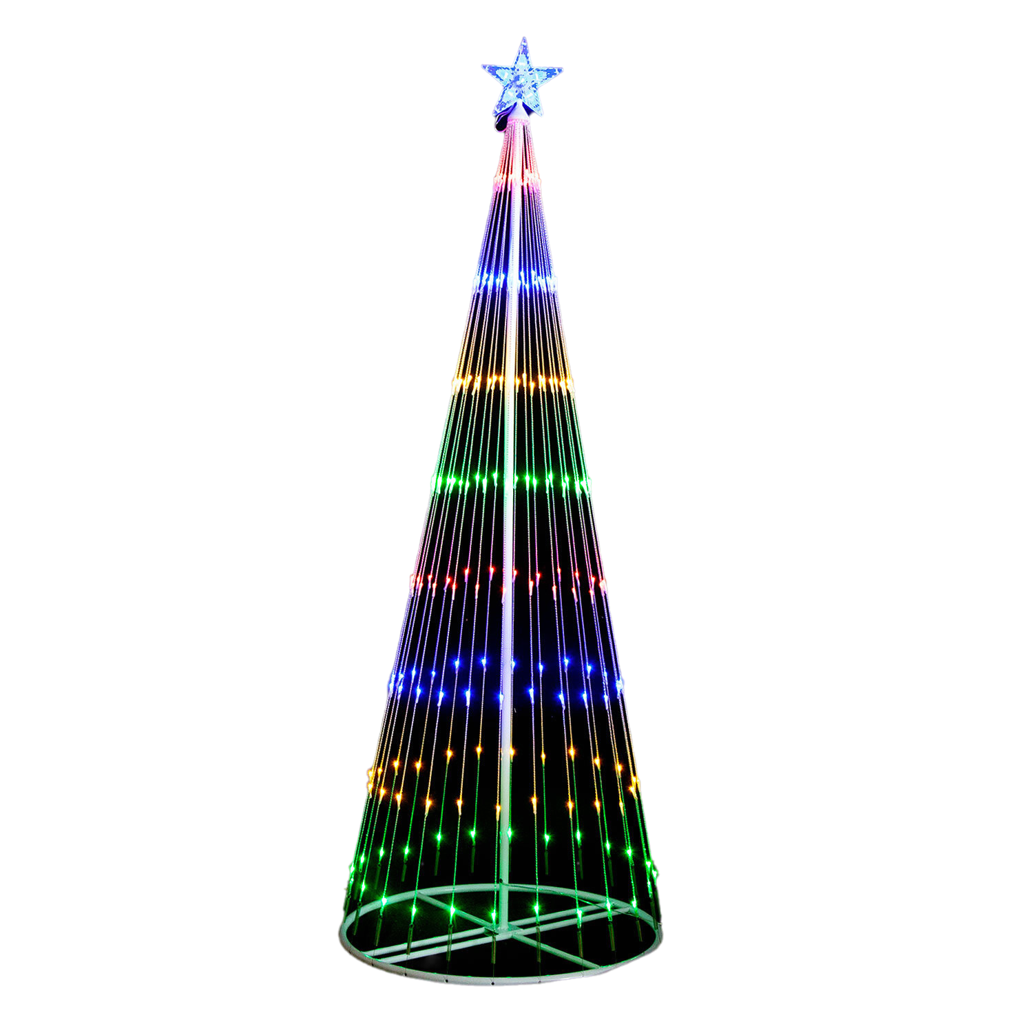 Samland Circling Led Light Christmas Tree With Star [Height: 163cm]