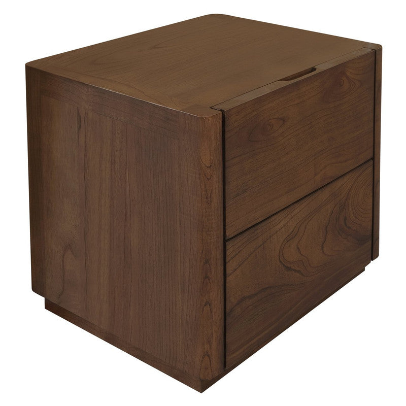 Gatsby 2-Drawer Bedside Table (Walnut)
