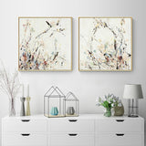 Wall Art 90cmx90cm Afternoon Walk 2 Sets Gold Frame Canvas