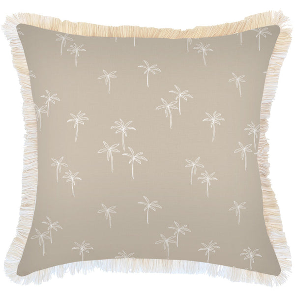 Cushion Cover-Coastal Fringe-Palm Cove Beige-60cm x 60cm