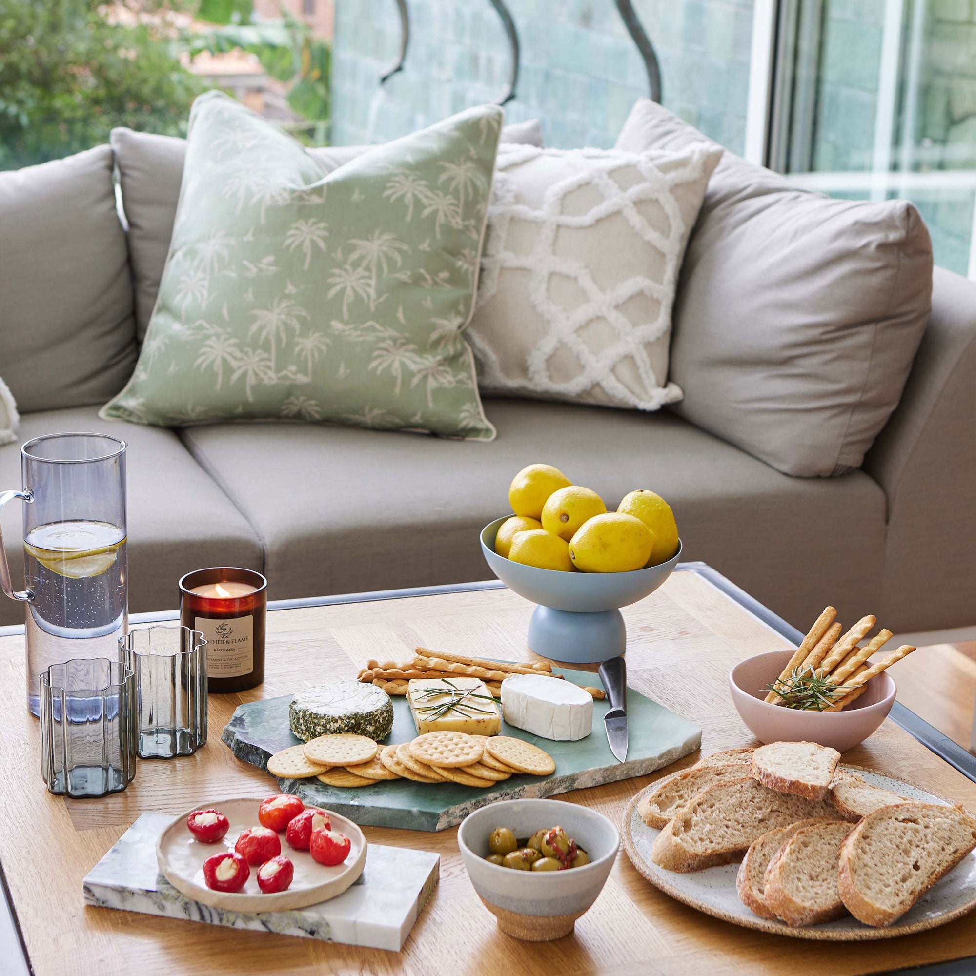 Cushion Cover-Boho Textured Single Sided-Lattice-50cm x 50cm