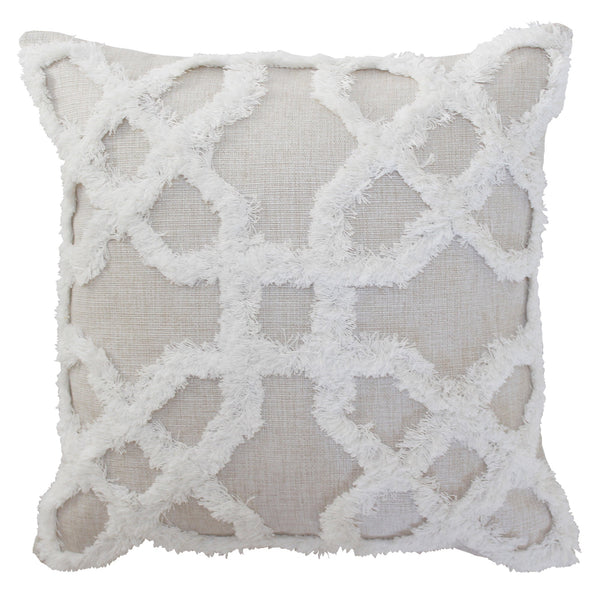 Cushion Cover-Boho Textured Single Sided-Lattice-50cm x 50cm