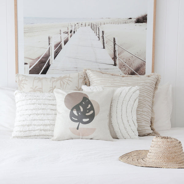 Cushion Cover-Boho Textured Single Sided-Moon Lover-50cm x 50cm