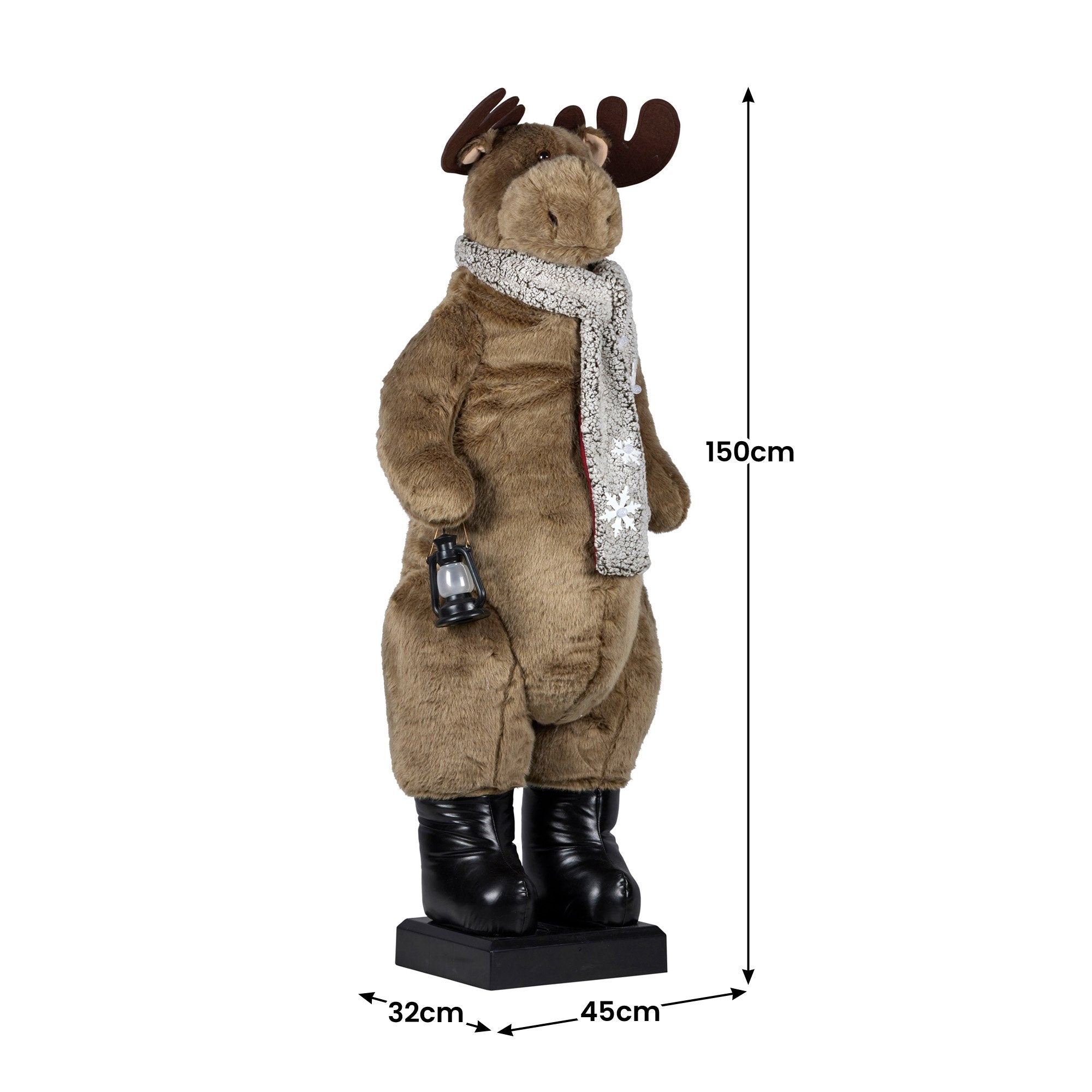 Christabelle 1.5m Musical LED Animated Christmas Moose Decoration Light-Up Lantern Ornament