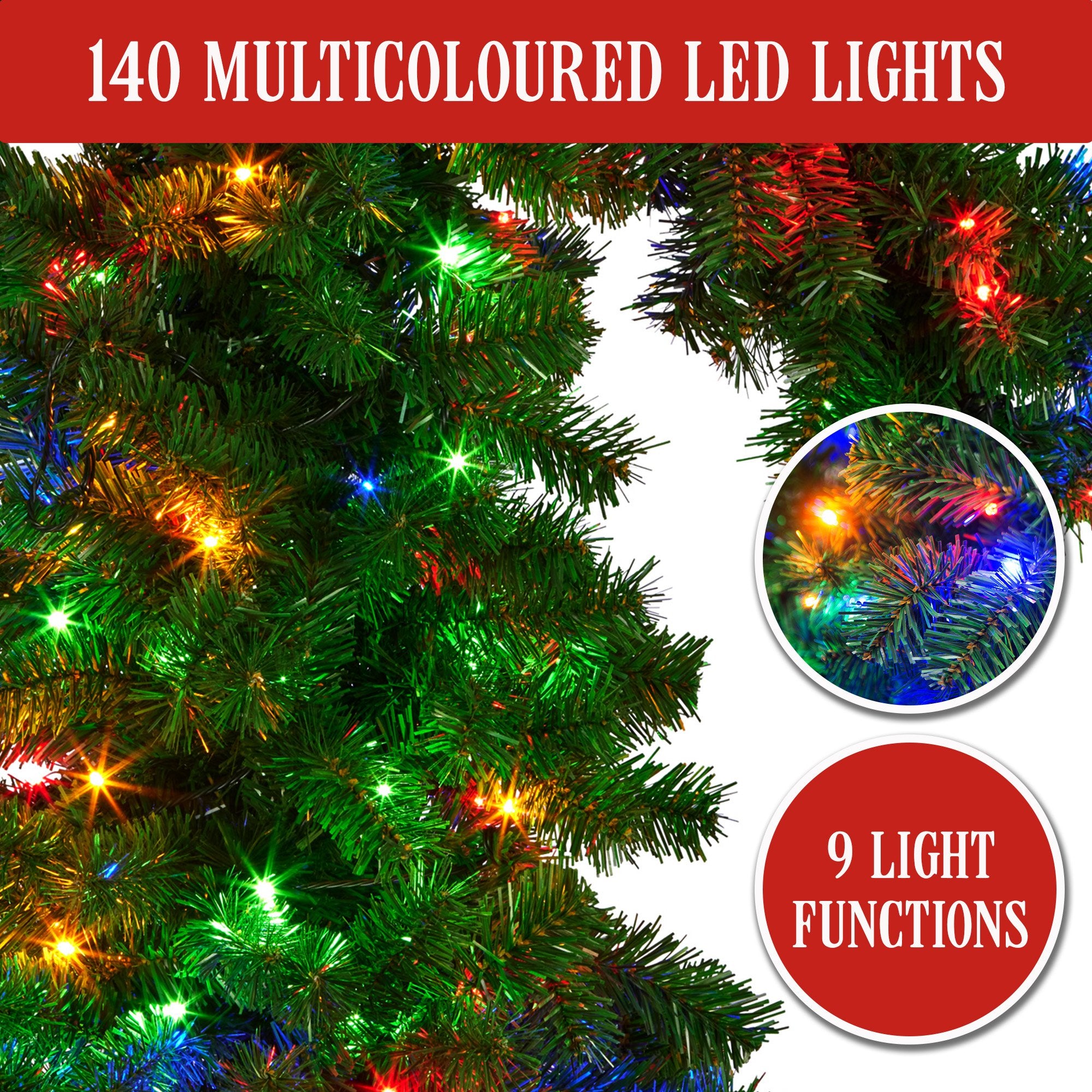 Christabelle Bad Santa 1.2m Curved Multicolour Pre-Lit Christmas Tree with 550 Tips