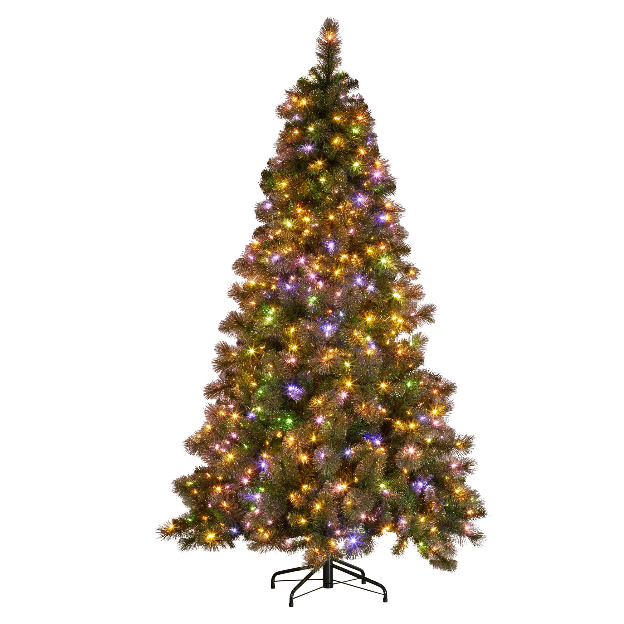 Christabelle 7.5ft Christmas Tree Glittery Gold Pine Led Multi-functional Lights