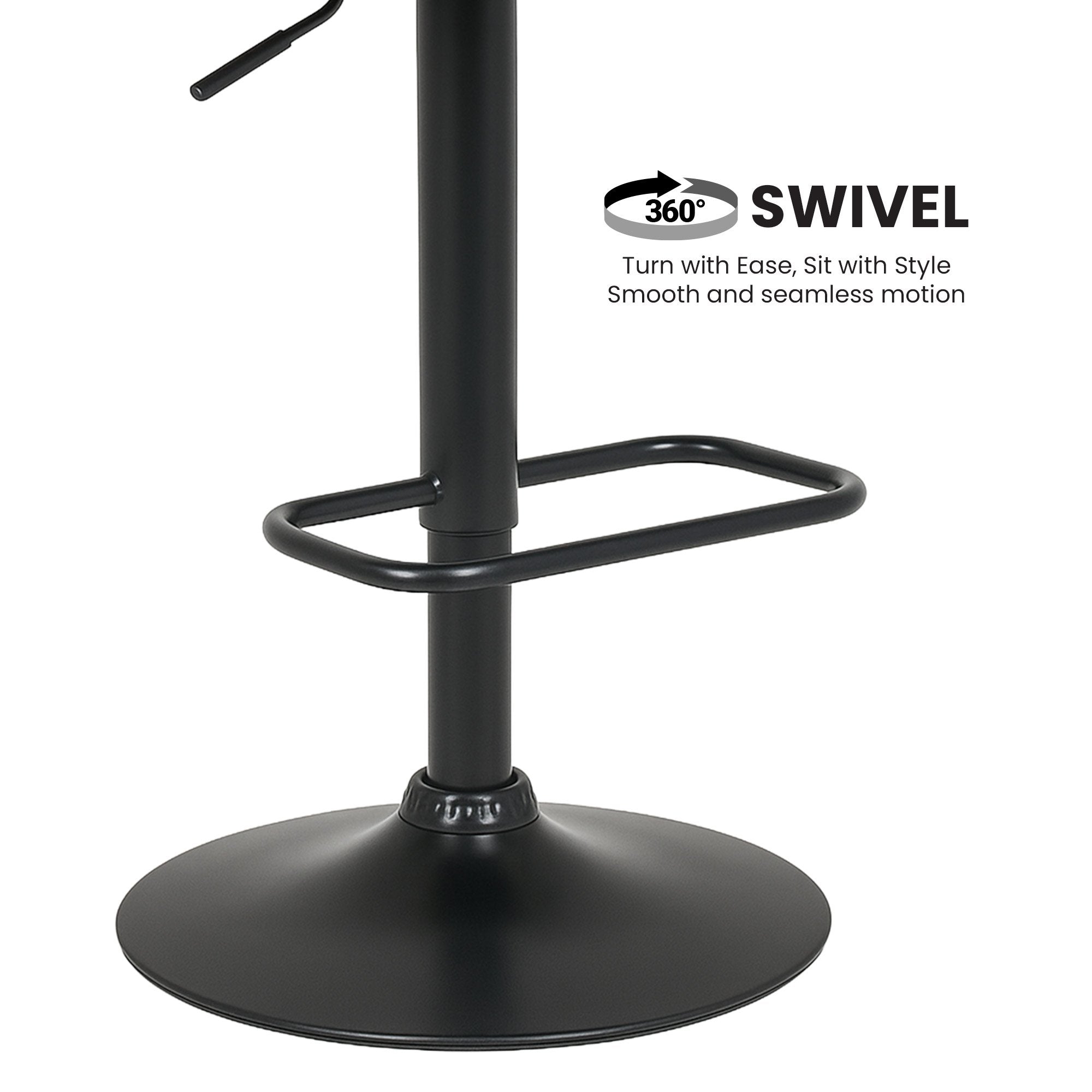 Sarantino Bentwood Walnut Barstool Leather Seat And Metal Base