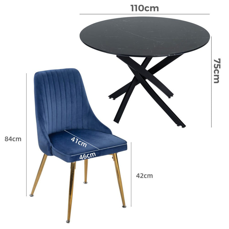 Marble Masterpiece Table and Chair Set