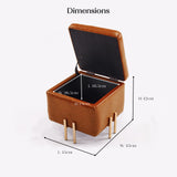2X Storage Ottoman Foot Stool Cube Tuffet Seat 45cm PU Leather BROWN