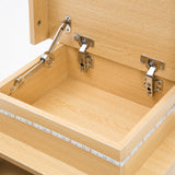 2X Bedside Table 2 Drawers RGB LED Bedroom Cabinet Nightstand Gloss AURORA OAK